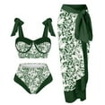 thumbnail image 1 of Ersazi Bathing Suit for Women Women's Sexy One-Piece Bikini Lace Up Independence Day Printed Swimsuit Long Skirt Two-Piece Sets Swimwear Sport Swimsuits for Women Green M, 1 of 5