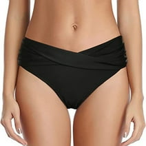 Ersazi Bikinis for Women Bikini Swim Pants Shorts Bottom Swimsuit Swimwear Bathing In Clearance Black S