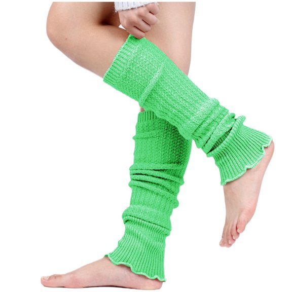 Ersazi Black Socks For Women Women'S Woolen Warm Knitted Socks Yoga Leggings Over-The-Knee Socks Stockings Winter Heap Socks Foot Warmers Green Free Size