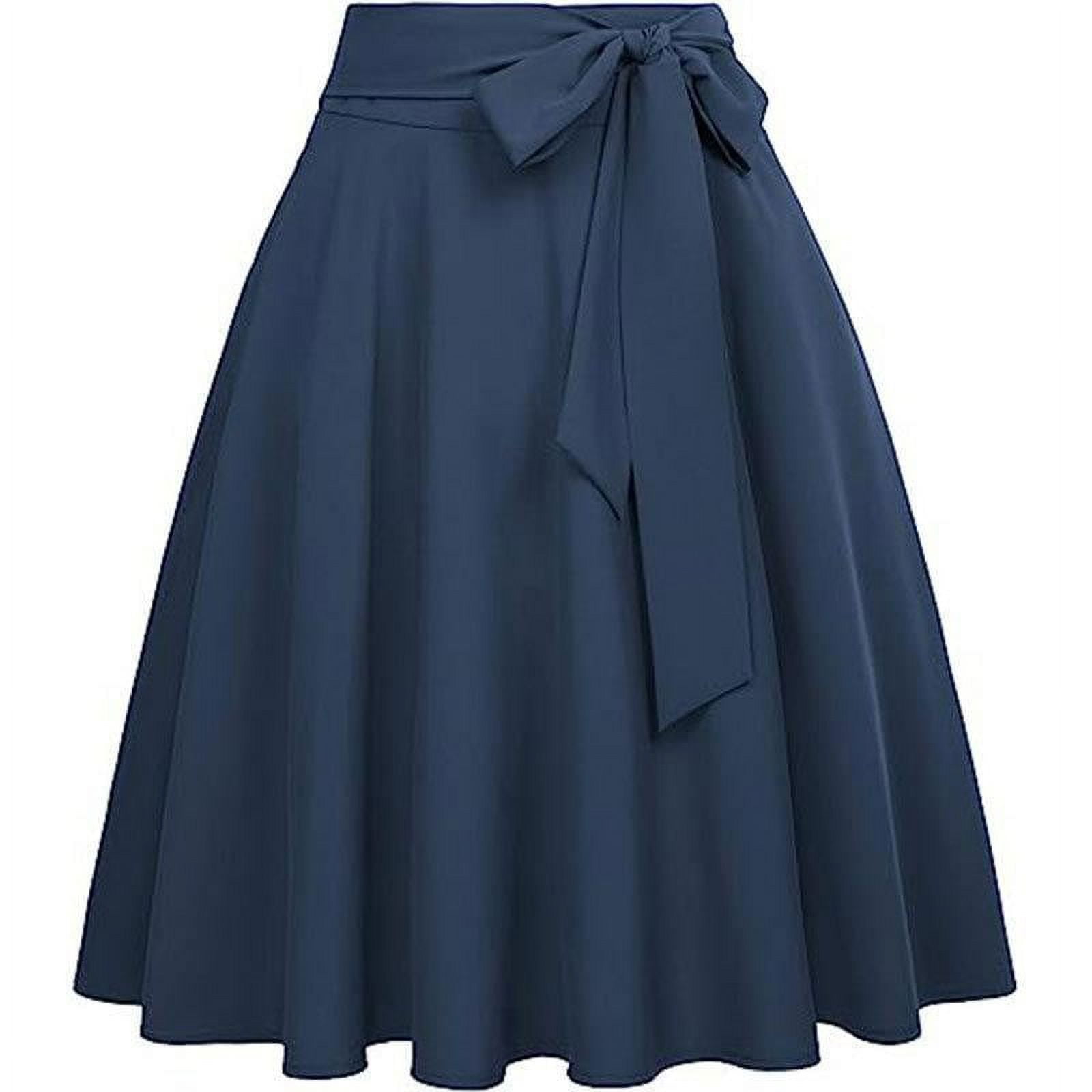 Ersazi Blouses for Women Dressy Casual Vintage Color High Waist Lace Half Length Dress Flare Mid Length Dress On Clearance Skirts With Shorts