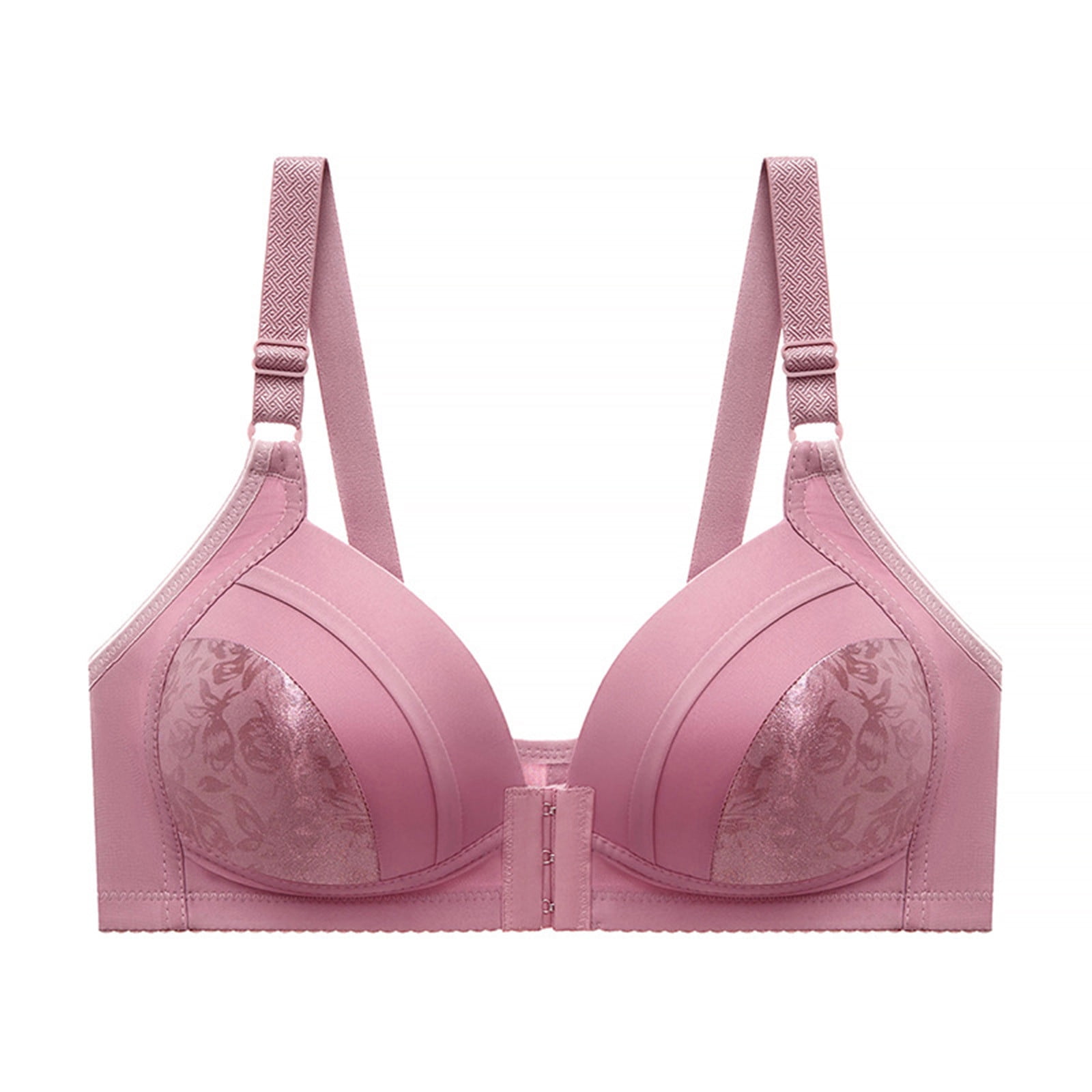 Ersazi 38 Ddd Bras For Women Woman'S Fashion Plus Size Wire Free  Comfortable Push Up Bra Underwear In Clearance Hot Pink Xl 