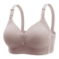 thumbnail image 1 of Ersazi Bras for Women Wirefree Sale Woman Oversized Wireless Bra Front Button Push Up Underwear Bra Gray Xxl, 1 of 2