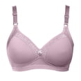 thumbnail image 1 of Ersazi Comfortable Bra Fashion Women's Bra Wire Free Underwear Onepiece Bra Everyday Underwear Bras Pink 44, 1 of 3