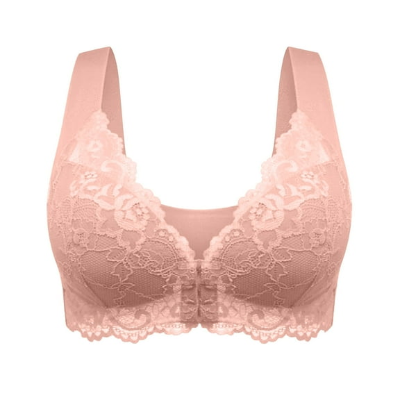Ersazi Comfy Bras For Women Women'S Bra Wire Free Underwear Onepiece Bra Everyday Underwear Bras Pink 2Xl