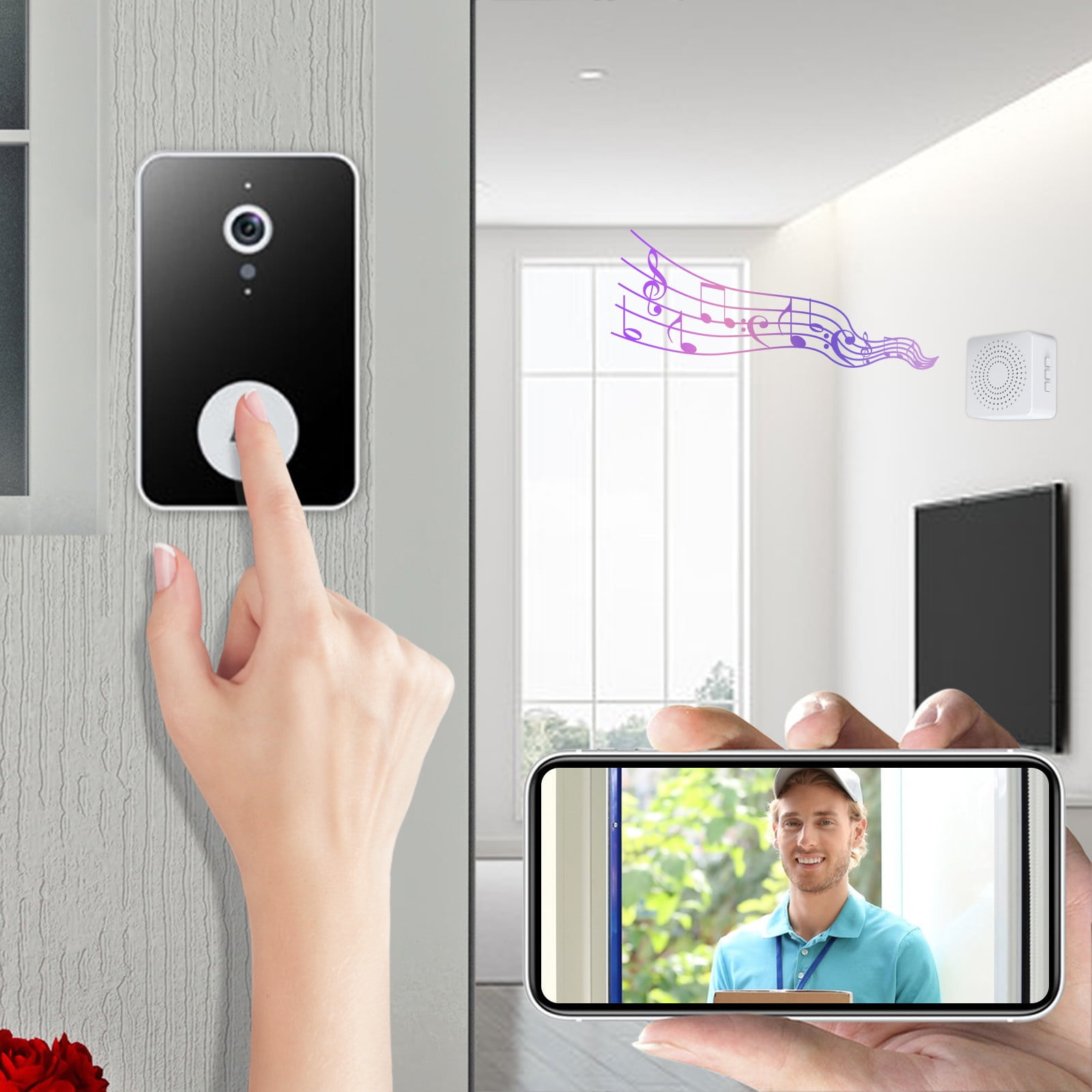 Ersazi Door Bells For Home Smart Doorbell,Smart Wireless Remote Video ...
