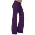 thumbnail image 1 of Ersazi Flowy Pants for Women Women Workout Out Trouser Leggings Stretch Waist Pocket Yoga Gym Loose Pants Purple 4Xl, 1 of 9
