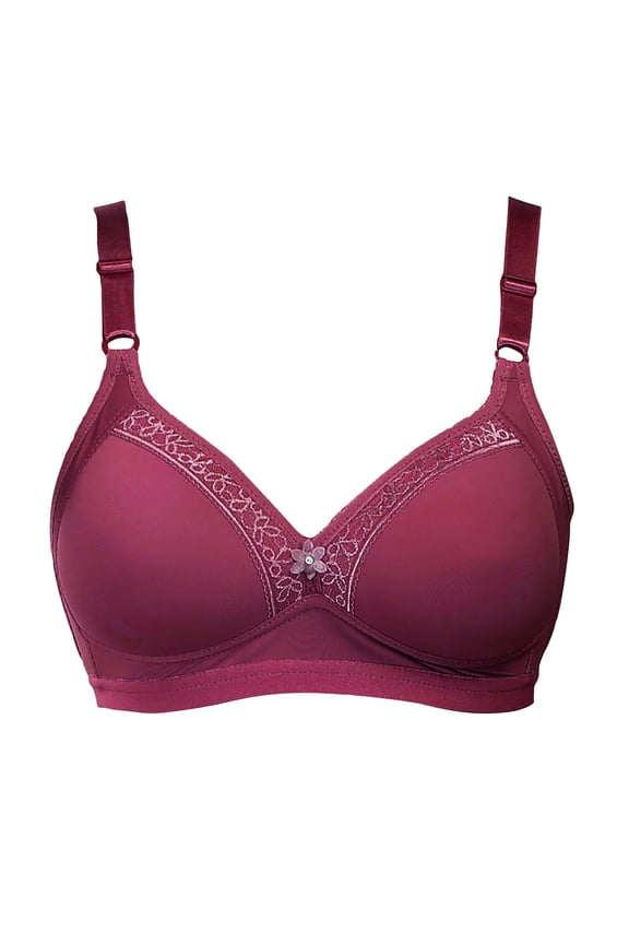 Ersazi G Cup Bra Fashion Women's Bra Wire Free Underwear Onepiece Bra Everyday Underwear Bras Red 38