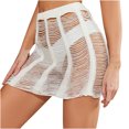 thumbnail image 1 of Ersazi Going Out Dresses Women High Waist Solid Skirt Out Ladies Mini Fit Skirts White Xl, 1 of 8