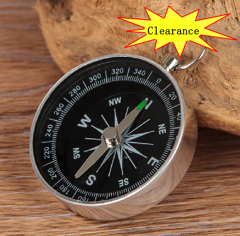 Ersazi Hiking Lightweight Aluminum Wild Survival Compass Navigation Tool On Clearance