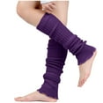 thumbnail image 1 of Ersazi Knit Socks For Women Women'S Woolen Warm Knitted Socks Yoga Leggings Over-The-Knee Socks Stockings Winter Heap Socks Foot Warmers Purple Free Size, 1 of 9