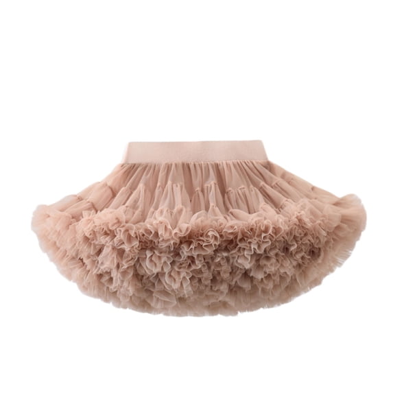 Ersazi Long Sleeve Dresses Women Girls' Short Soft Yarn Breathable Princess Skirt for Children'S Clothing Children'S Mesh Puffy Skirt Khaki Xs