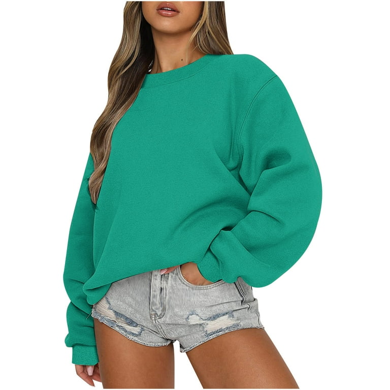 Ersazi Cropped Sweatshirts for Women Women's Fashion Solid Lace Off Shoulder Short Sleeve Casual Loose Top on Clearance Dark Gray Oversized Sweatshirt