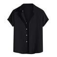 thumbnail image 1 of Ersazi Mans Tops Trendy Men'S Fashionable Lapel Shirt Button Solid Casual Loose Top On Clearance Black Sweatshirts For Teen Mens Xxl, 1 of 8