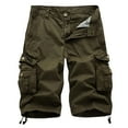 thumbnail image 1 of Ersazi Mens Sweatpants with Pockets Men's Casual Pure Color Outdoors Pocket Beach Work Trouser Cargo Shorts Pant Green 3Xl, 1 of 3