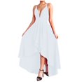 thumbnail image 1 of Ersazi Midi Skirts for Women Summer Casual Solid V-Neck Camis Sleeveless Vest Long Dress Dresses for Wedding Guest Midi White 2Xl, 1 of 6