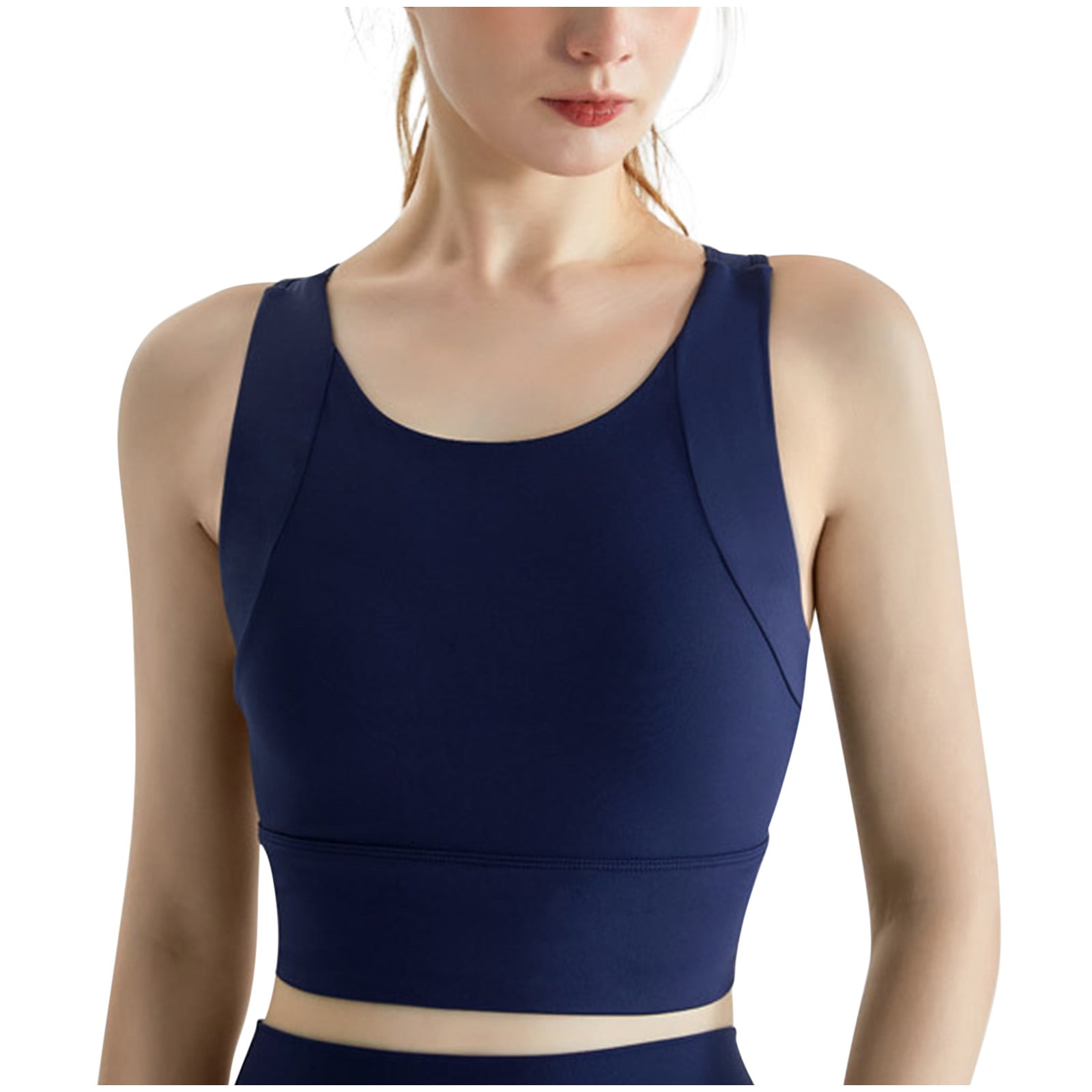 Ersazi Plus Size Nursing Bra Women s Sports Bra Fitness Running Shockproof Yoga Tank Top No Steel Ring Comfort Sports Bra In Clearance Blue S Walmart