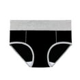 thumbnail image 1 of Ersazi Plus Size Underwear Large Seamless Cotton High Waist Briefs Hip Lifting Underpants Black M, 1 of 2