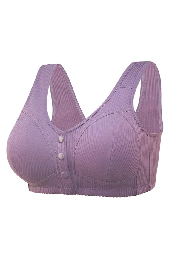 Ersazi Posture Bra Women's Comfortable Large Size Non-Steel Ring Comfort Gathering Bra Purple Bras for Women Plus Size 38