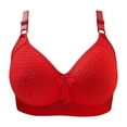 thumbnail image 1 of Ersazi Posture Bras for Women Women's Non-Steel Ring Gathering Comfortable Breathable Bra Underwear Red Women's Work Bras M, 1 of 3