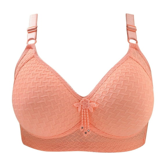 Ersazi Racerback Bra Women's Non-Steel Ring Gathering Comfortable Breathable Bra Underwear Pink Bras for Women Plus Size Xl