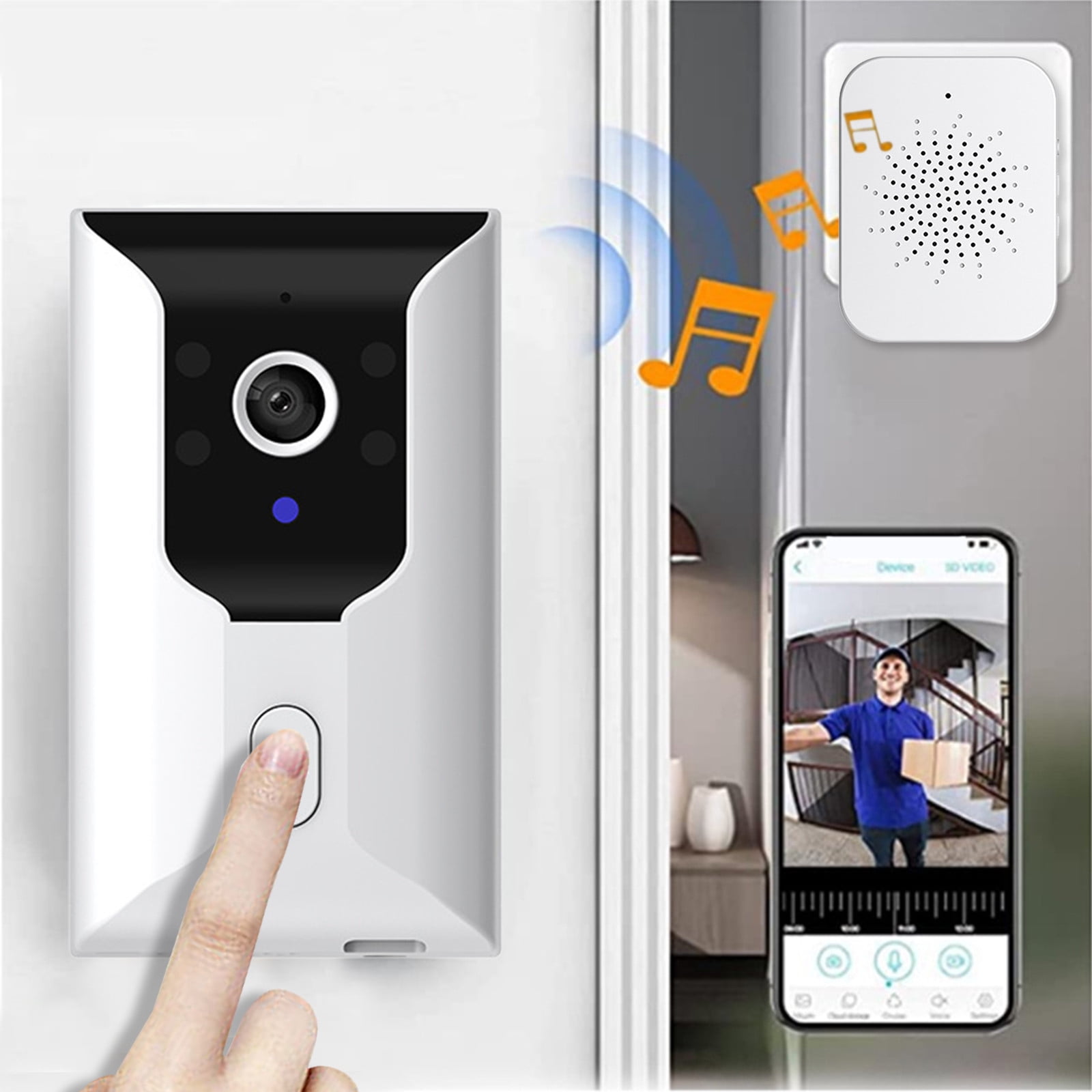 Ersazi Simplisafe Doorbell Smart Wireless Remote Video Doorbell
