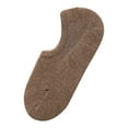 thumbnail image 1 of Ersazi Slouchy Socks For Women Women'S Solid Color Invisible Socks Cotton Non-Slip Silicone Breathable Socks Short Socks Coffee, 1 of 3