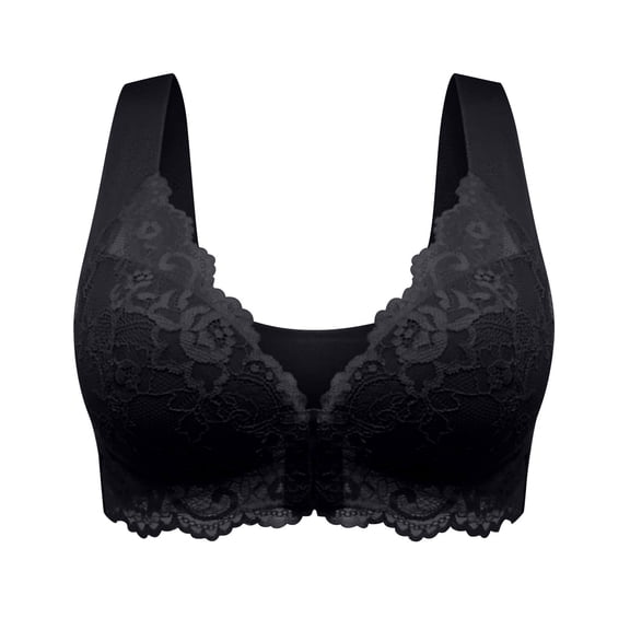Ersazi Sports Bras For Women Women'S Bra Wire Free Underwear Onepiece Bra Everyday Underwear Bras Black 2Xl