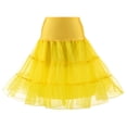 thumbnail image 1 of Ersazi Summer Dresses for Women 2024 Womens High Waist Pleated Short Skirt Adult Dancing Skirt Yellow M, 1 of 1