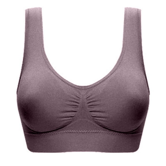 Ersazi Supportive Bras For Women Women Plus Size Bras Padded Seamless Sleepwear Yoga Bra Wireless Underwear Brown Xl