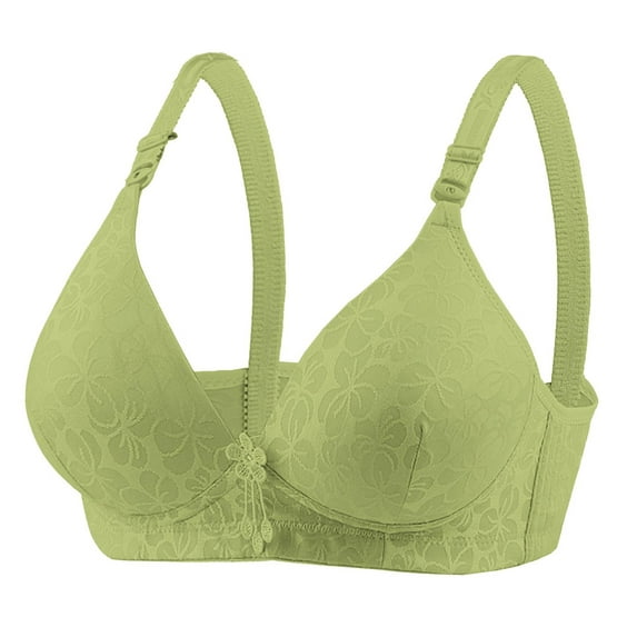 Ersazi Supportive Bras for Women Fashion Woman'S Lace Beauty Back Strap Wrap Plus Size Bra Underwear On Clearance Army Green 40