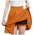 thumbnail image 1 of Ersazi Travel Skirts High Waist Mini Pencil Skirt Hip Slim Short Skirt Skirts for Women Knee Length Ruffle Orange L, 1 of 4