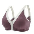 thumbnail image 1 of Ersazi Underoutfit Bra Fashion Sexy Front Zipper Ringless Underwear Plus Size Together Everyday Bras Gray M, 1 of 8