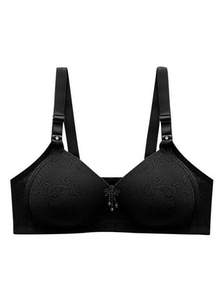 BELLZELY Bras for Women Plus Size Clearance Women Cute Plus Size Solid  Color Steel Ring Non-Magnetic Buckle Underwear Brasp 