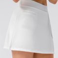 thumbnail image 1 of Ersazi Vacation Outfits for Women Women's Fake Two-Piece Running Casual Summer Sports Exercise Cycling Shorts Gym Yoga Slit Tennis Skirt White Xl, 1 of 7