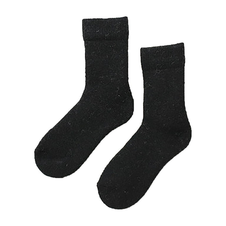 Ersazi Women Ankle Socks Women'S Flap Pull Down Socks Solid Color Padded  And Thickened Soft Cotton Socks On Clearance Black One Size 