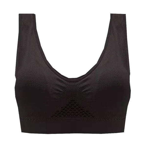 Ersazi Women Bra Women's Thin Non-Steel Ring Comfort Adjustment Front Button Bra Black Women's Work Bras S