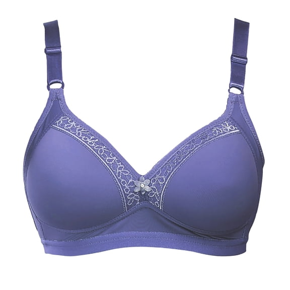 Ersazi Women Sports Bras Fashion Women's Bra Wire Free Underwear Onepiece Bra Everyday Underwear Bras Blue 36
