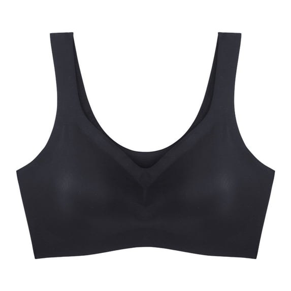 Ersazi Women Sports Bras Women Sexy Top Bra Wire Free Underwears Base Style Sports Lingerie Black Xl