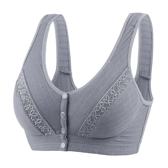 Ersazi Women Sports Bras Women'S No Steel Ring Lactation Vest Bra Back Adjustment Yoga Running Bra Gray L