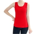thumbnail image 1 of Ersazi Women's Tank Tops Seamless Round Neck Suspender With Added Velvet And Thick Back Protection Bottom Coat Tank Tops Hot Pink L, 1 of 5