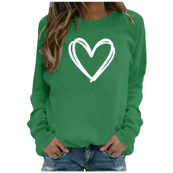 Ersazi Womens Fashion Women'S Casual Hoodie Pullover Women'S Print Sweatshirt Long Sleeve Sweat Green Sweatshirts For Teen Girls Xl