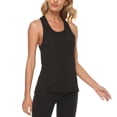thumbnail image 1 of Ersazi Womens Summer Crewneck Tank Top Womens Tops Sleeveless Yoga Vest Shirt Back Workout Tees Black L, 1 of 6