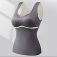 thumbnail image 1 of Ersazi Womens Tank Tops Summer Woman'S Solid Color Derong Warm Vest with Chest Cushion Sleeveless Skinny Fit Sexy Top Dark Gray 4Xl, 1 of 3