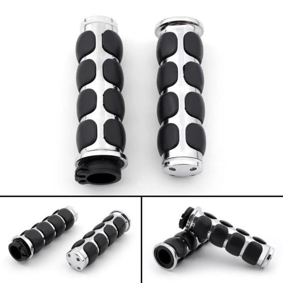Ersetzen Lenker Griffe Für Softail Sportster Dyna Customs Choppers Grips GER Chrome
