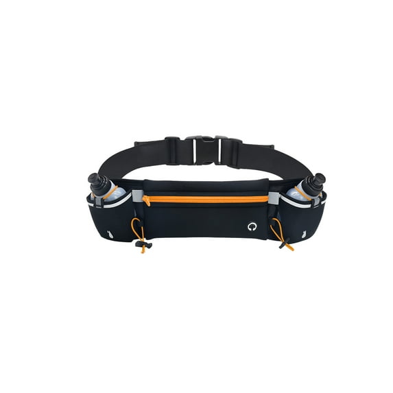 Ersvoioy Flash Deals Running Belt Bag with Water Bottle Holder,Upgraded Fanny Pack with Bottle Pocket for Women Kids Men,Adjustable Sports Waist Pouch for Marathon Running Hiking Cycling,Black
