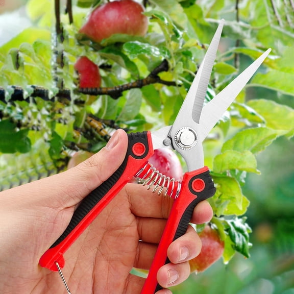 Ersvoioy Garden Scissors for Plant,Precision Stainless Steel Blades, Tip Pruning Shears for Cutting Flowers, Trimming Plants, Bonsai and Fruits Picking, Gardening Gifts for Women Men