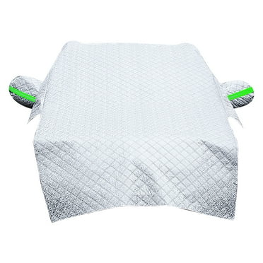 Ersvoioy Half Car Cover with Cotton All Weather Car Body Cover Sunshade Cover Snow Cover Waterproof Snowproof Universal Car Cover Protect Your Windshield and Roof Deals of The Day Clearance