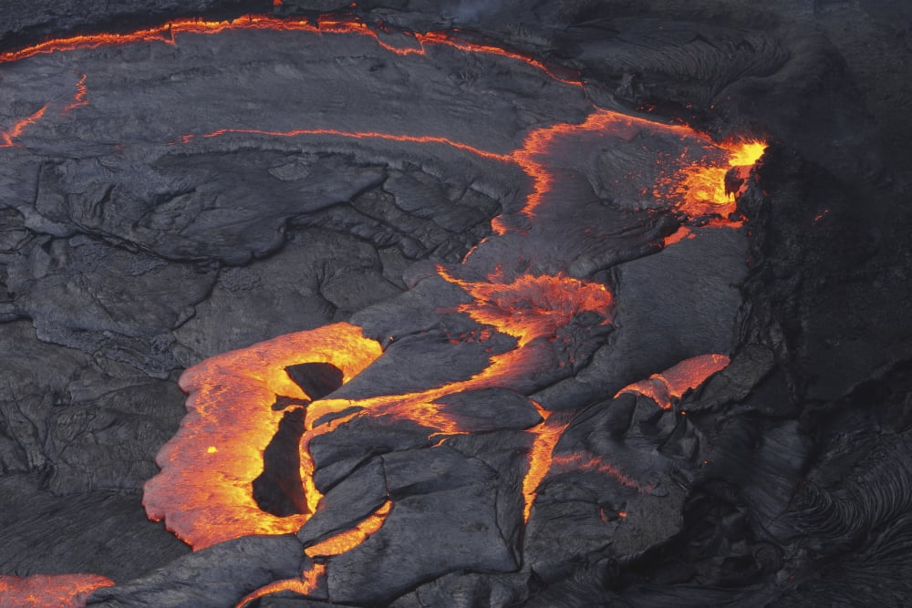 Erta Ale lava lake Danakil Depression Ethiopia Canvas Art - Martin RietzeStocktrek Images (17 x 12)