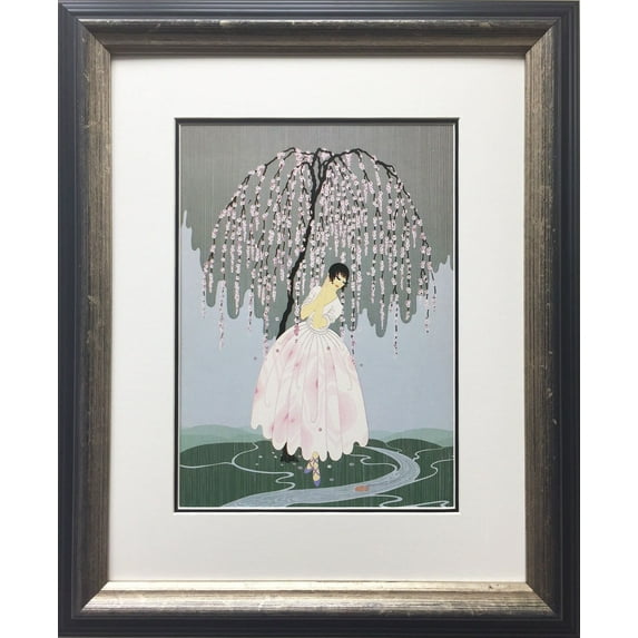 Erte "Blossom Umbrella" Newly CUSTOM FRAMED Print Art Deco Design Classic Decor Generic