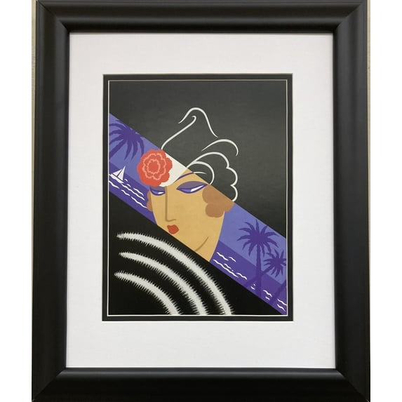 Erte "Winter Resorts" CUSTOM FRAMED Print Generic